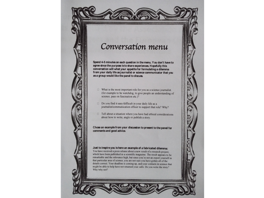 SJN Workshop #2 Questions for conversation starters